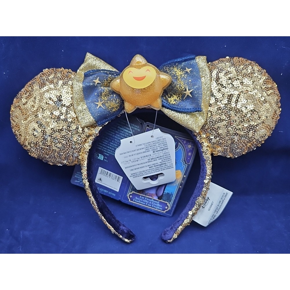 Disney Parks 2023 Wish Movie Sequin Bow Mickey Minnie Mouse Ear Headband NEW Tag